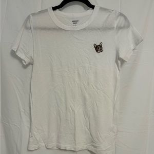 Aritzia White French Bulldog T-Shirt